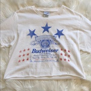 Urban outfitters Budweiser crop tee